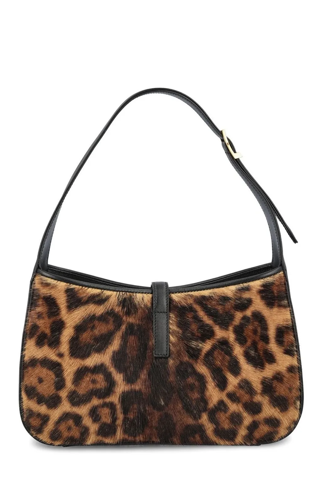 Saint Laurent Leopard Patterned Logo Plaque Tote Bag