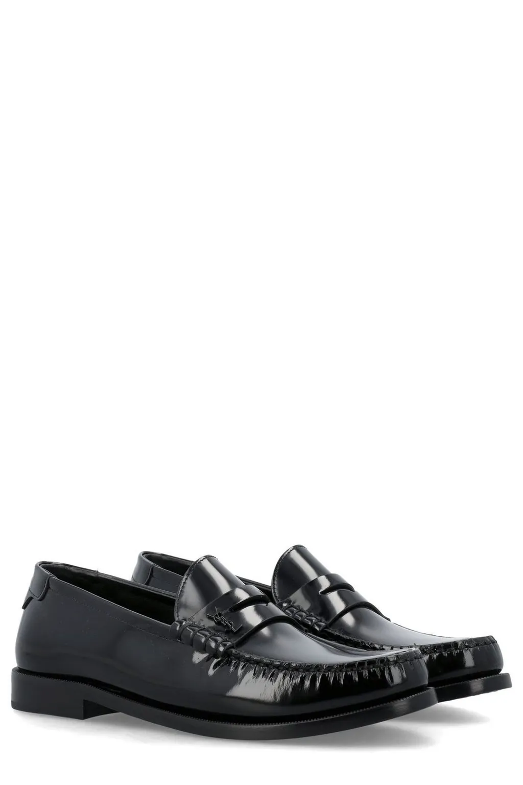 Saint Laurent Le Loafer Logo Plaque Slip-On Loafers