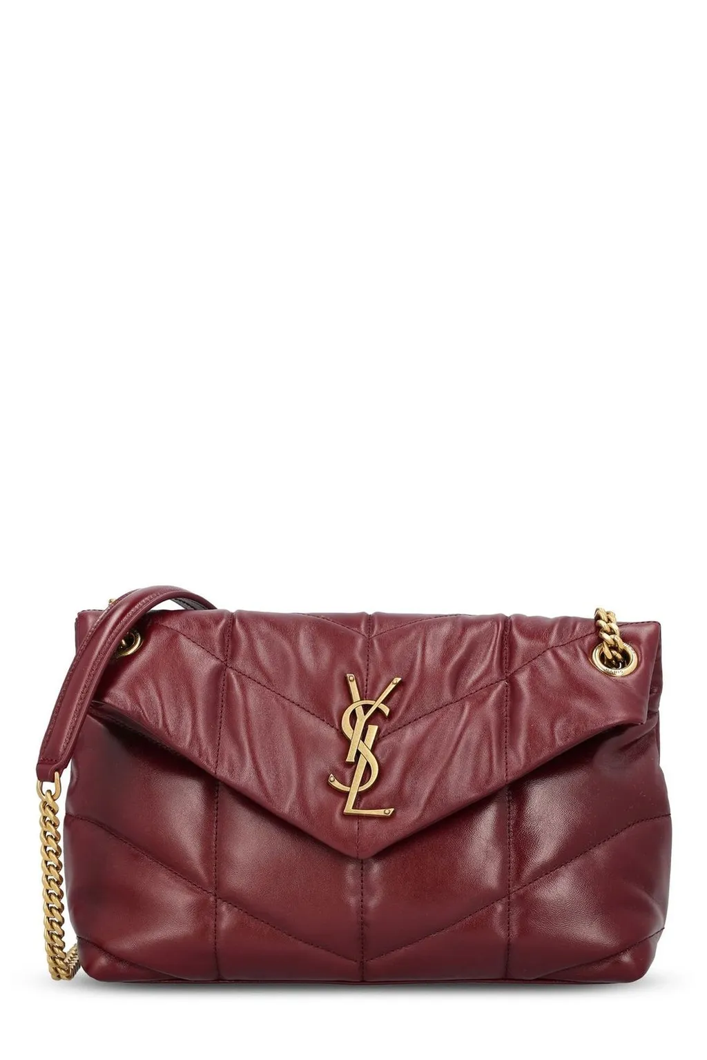 Saint Laurent Puffer Logo Plaque Small Shoulder Bag
