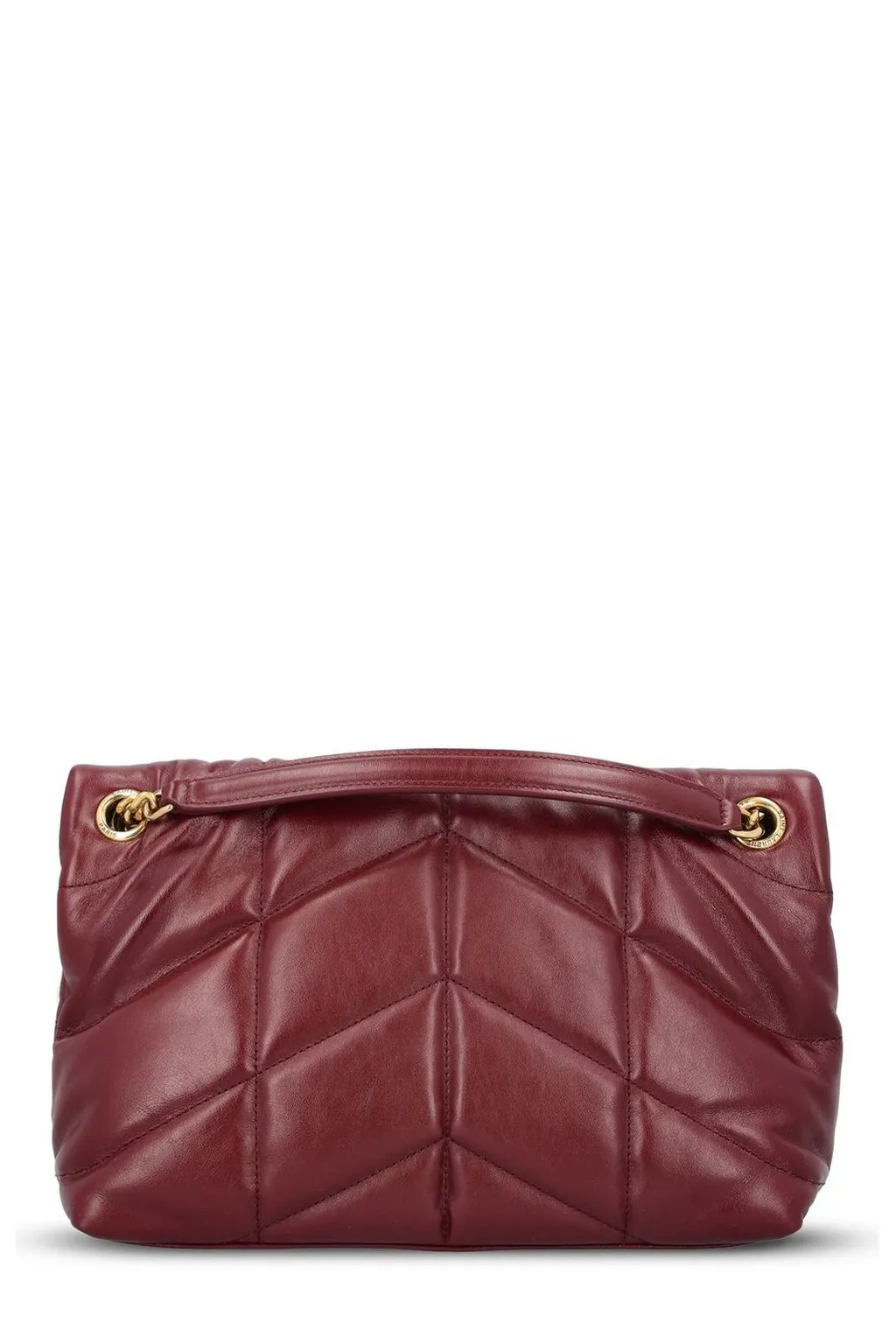 Saint Laurent Puffer Logo Plaque Small Shoulder Bag