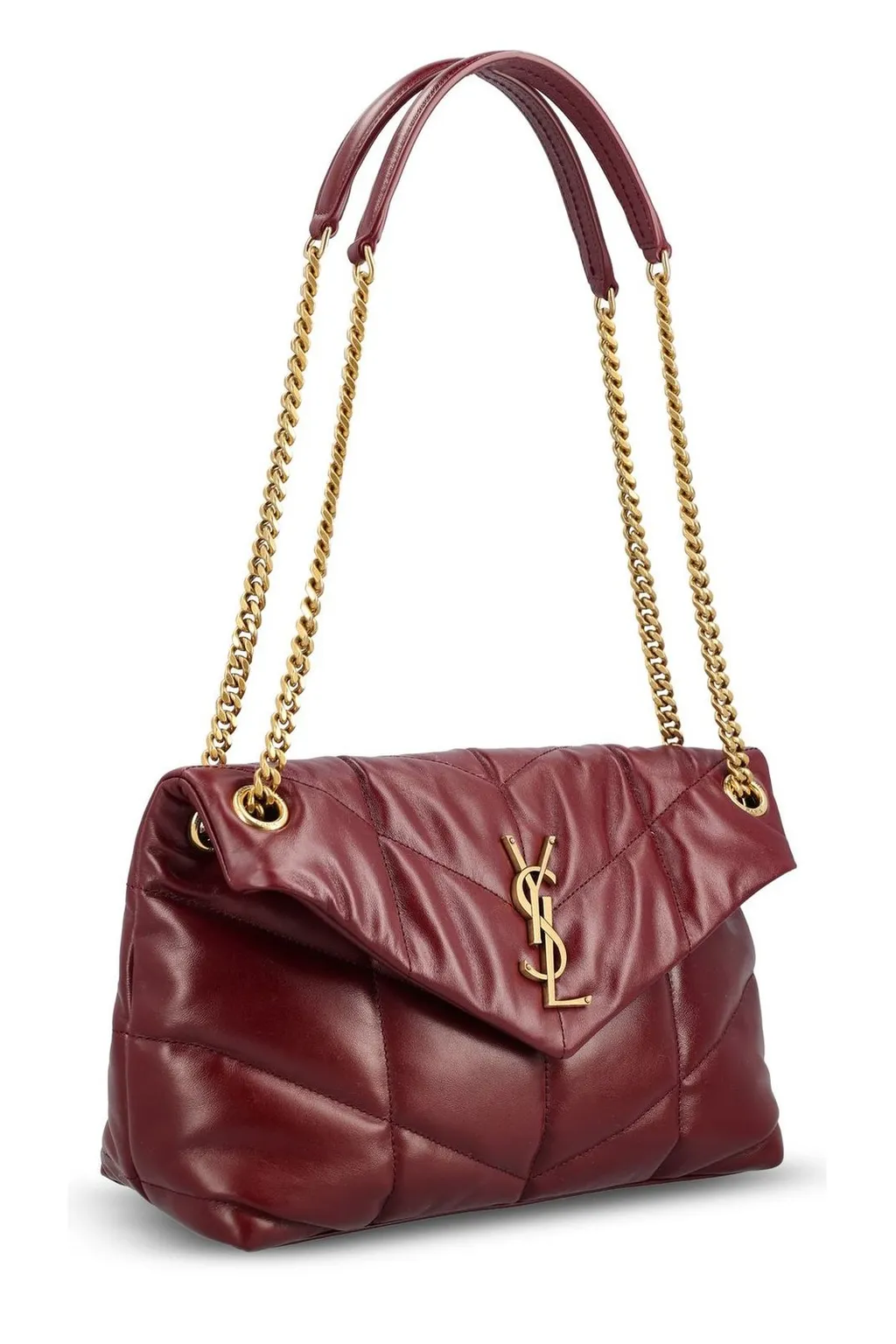 Saint Laurent Puffer Logo Plaque Small Shoulder Bag