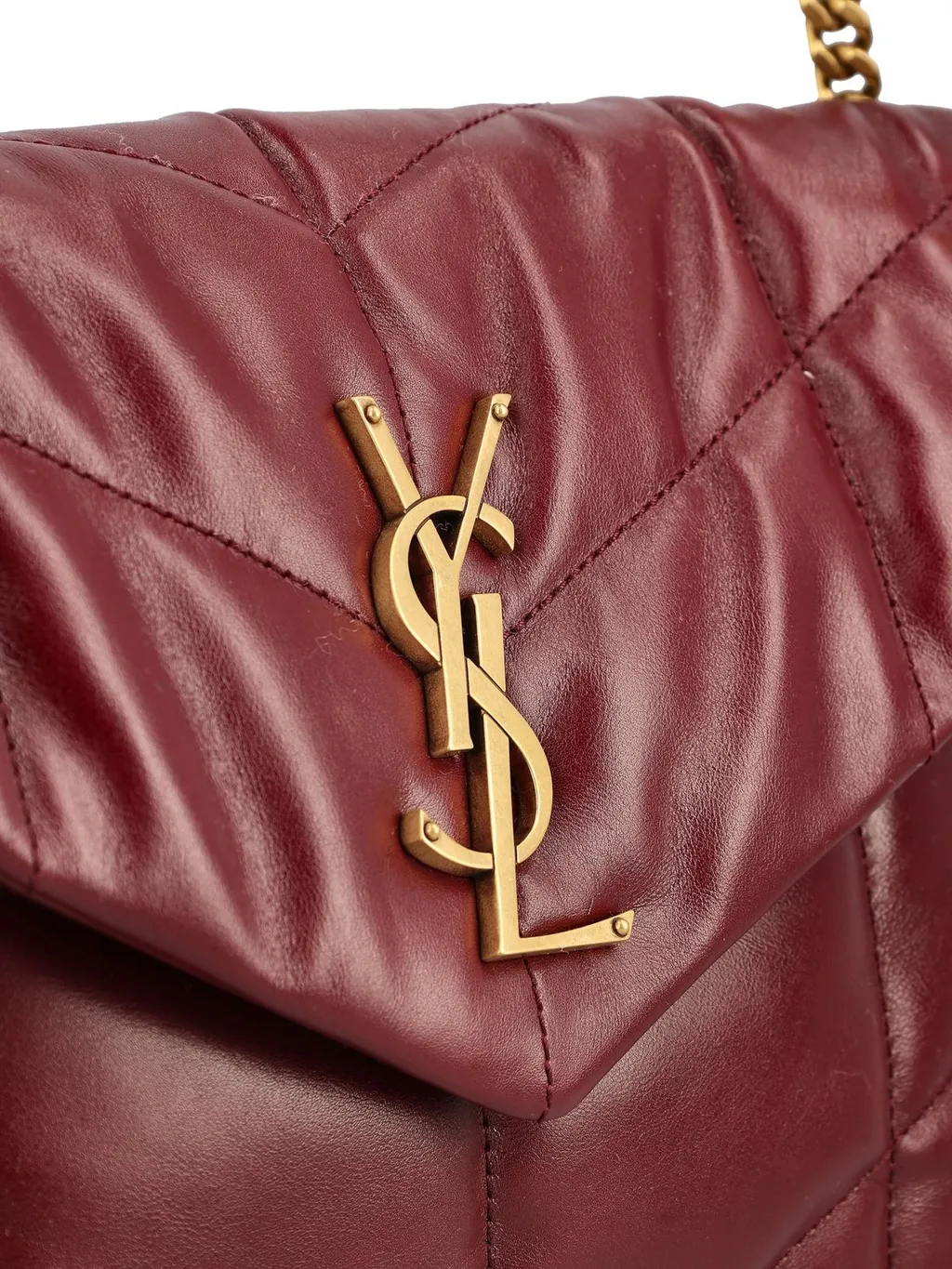 Saint Laurent Puffer Logo Plaque Small Shoulder Bag