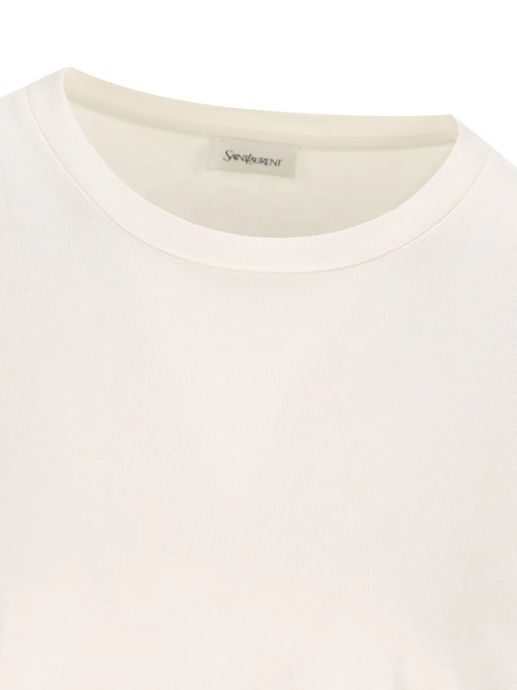 Saint Laurent Logo Patch Crewneck T-Shirt