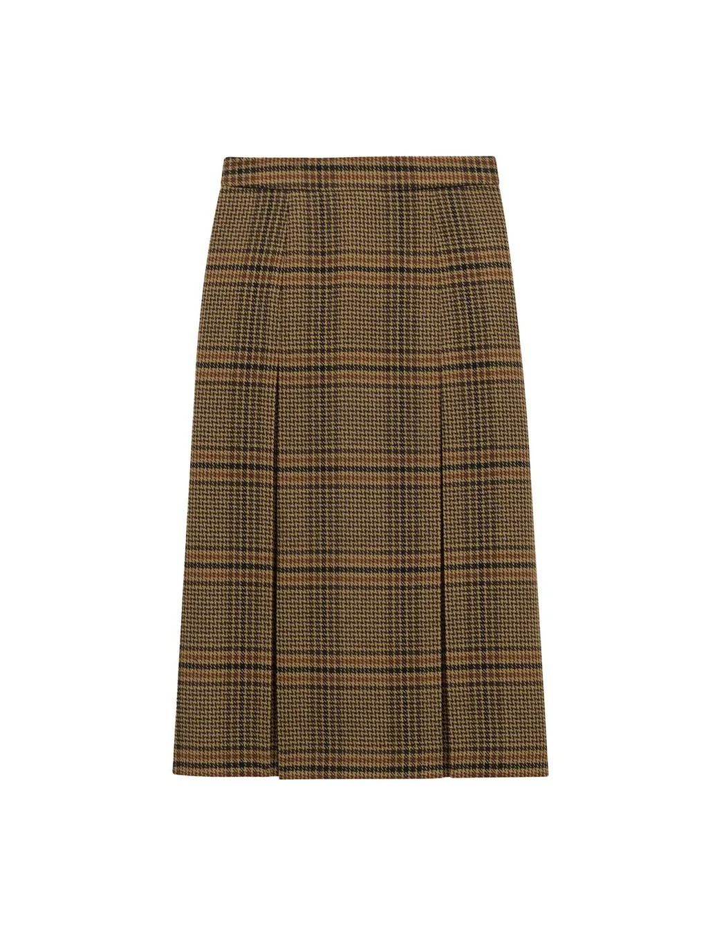 Saint Laurent Pleated Midi Skirt