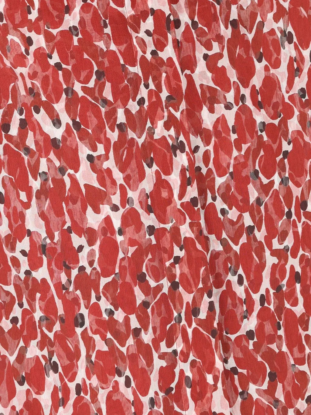 Saint Laurent All-Over Patterned Long-Sleeved Blouse