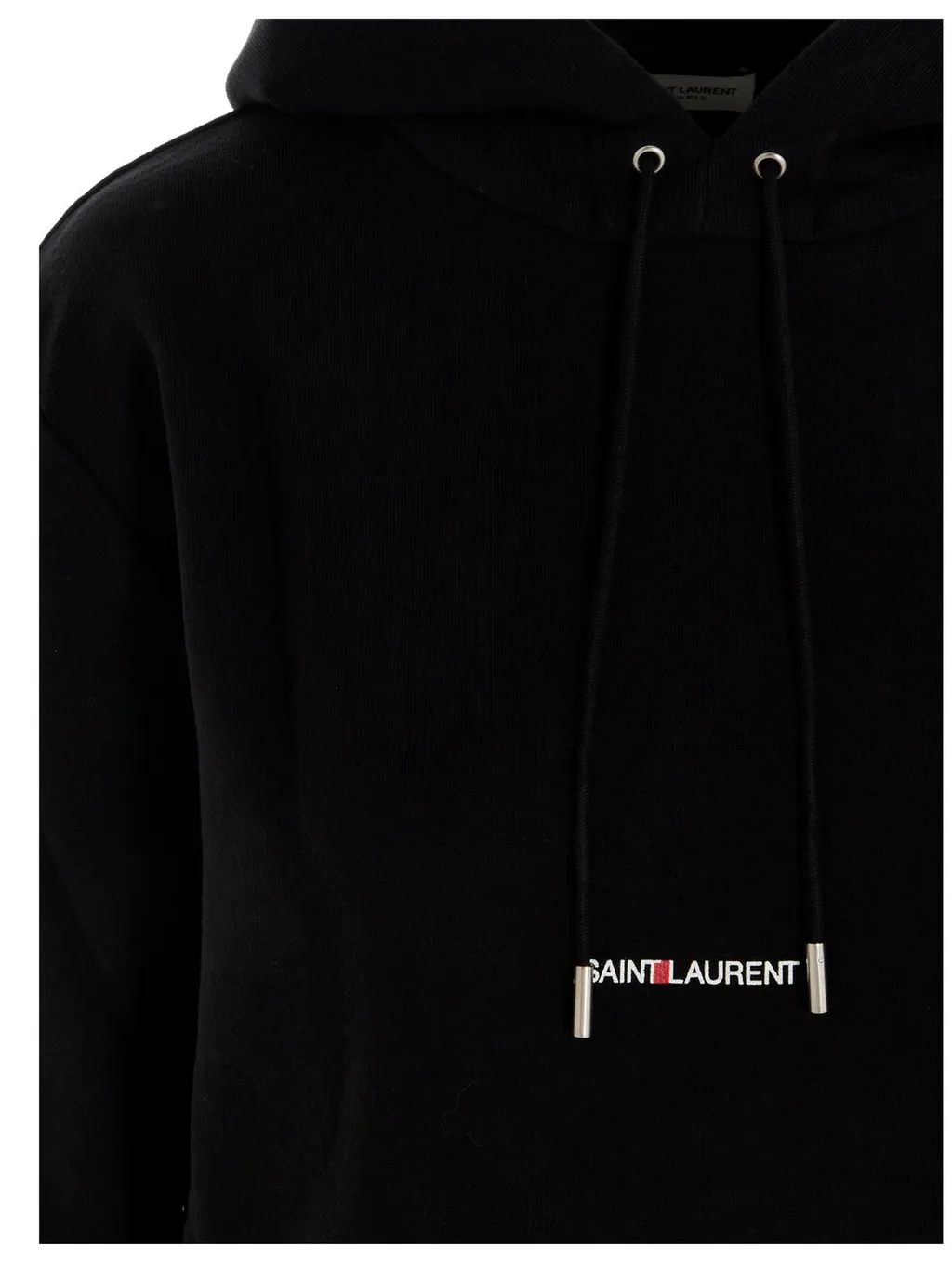 Saint Laurent Logo Printed Drawstring Hoodie