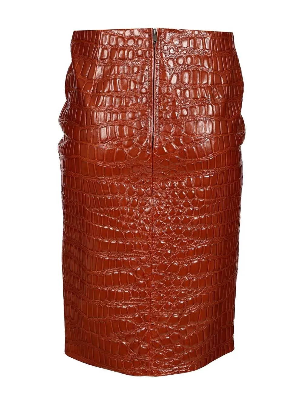 Saint Laurent Embossed Pencil Skirt