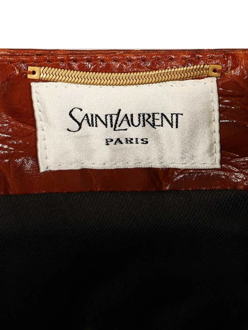 Saint Laurent Embossed Pencil Skirt