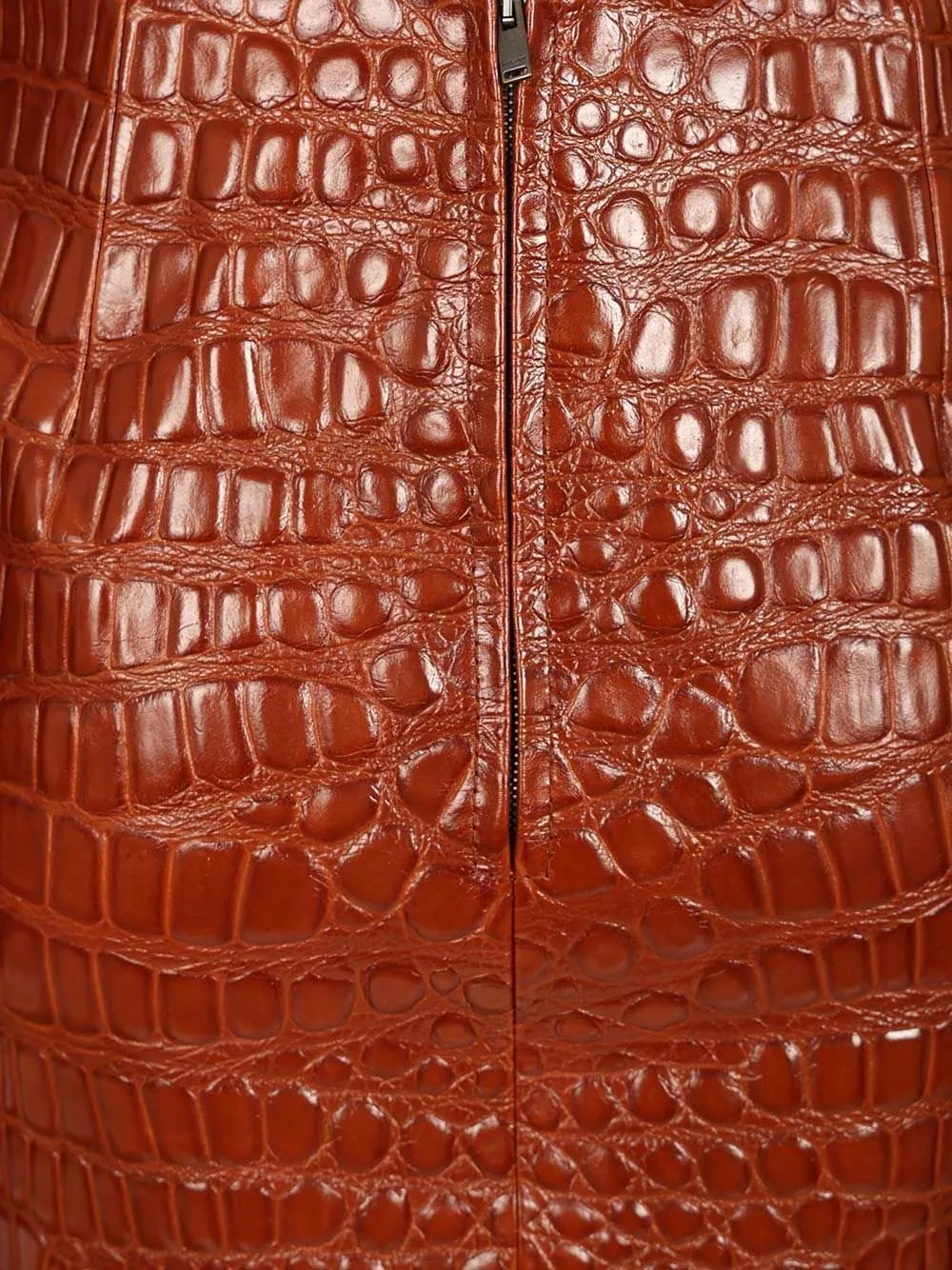 Saint Laurent Embossed Pencil Skirt