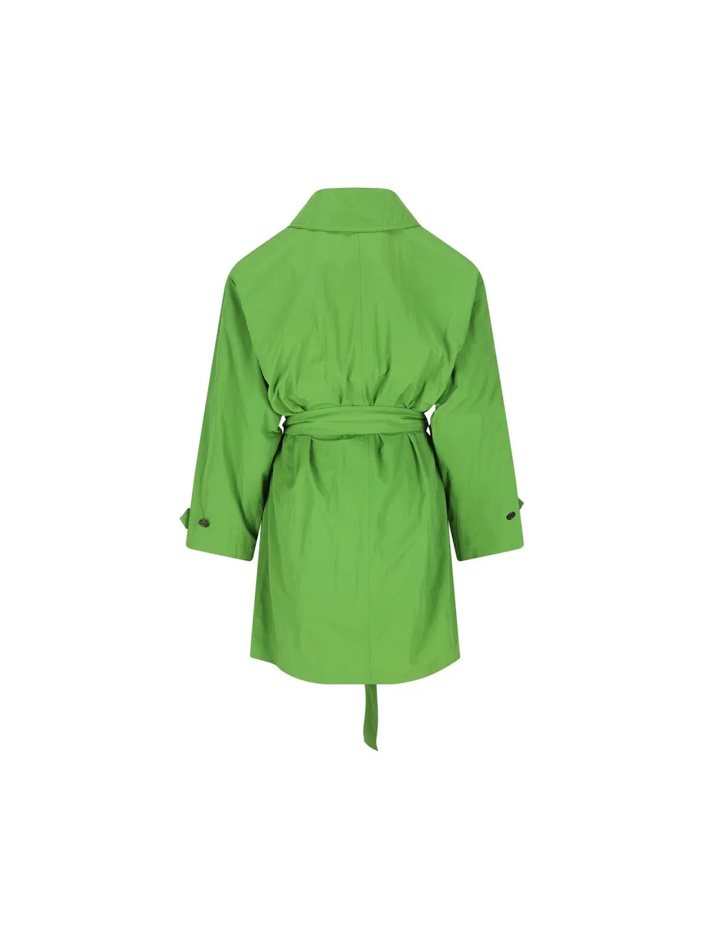 Saint Laurent Belted Long-Sleeved Car Coat