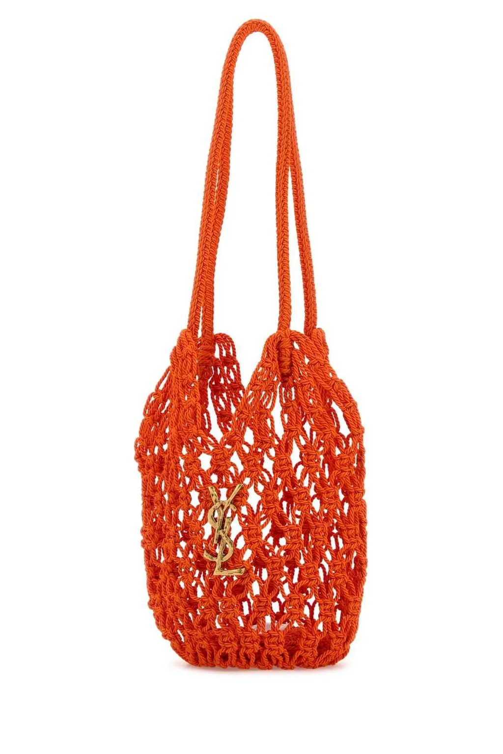 Saint Laurent Logo Plaque Knotted Shoulder Bag