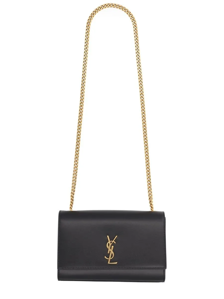 Saint Laurent Kate Logo Plaque Shoulder Bag