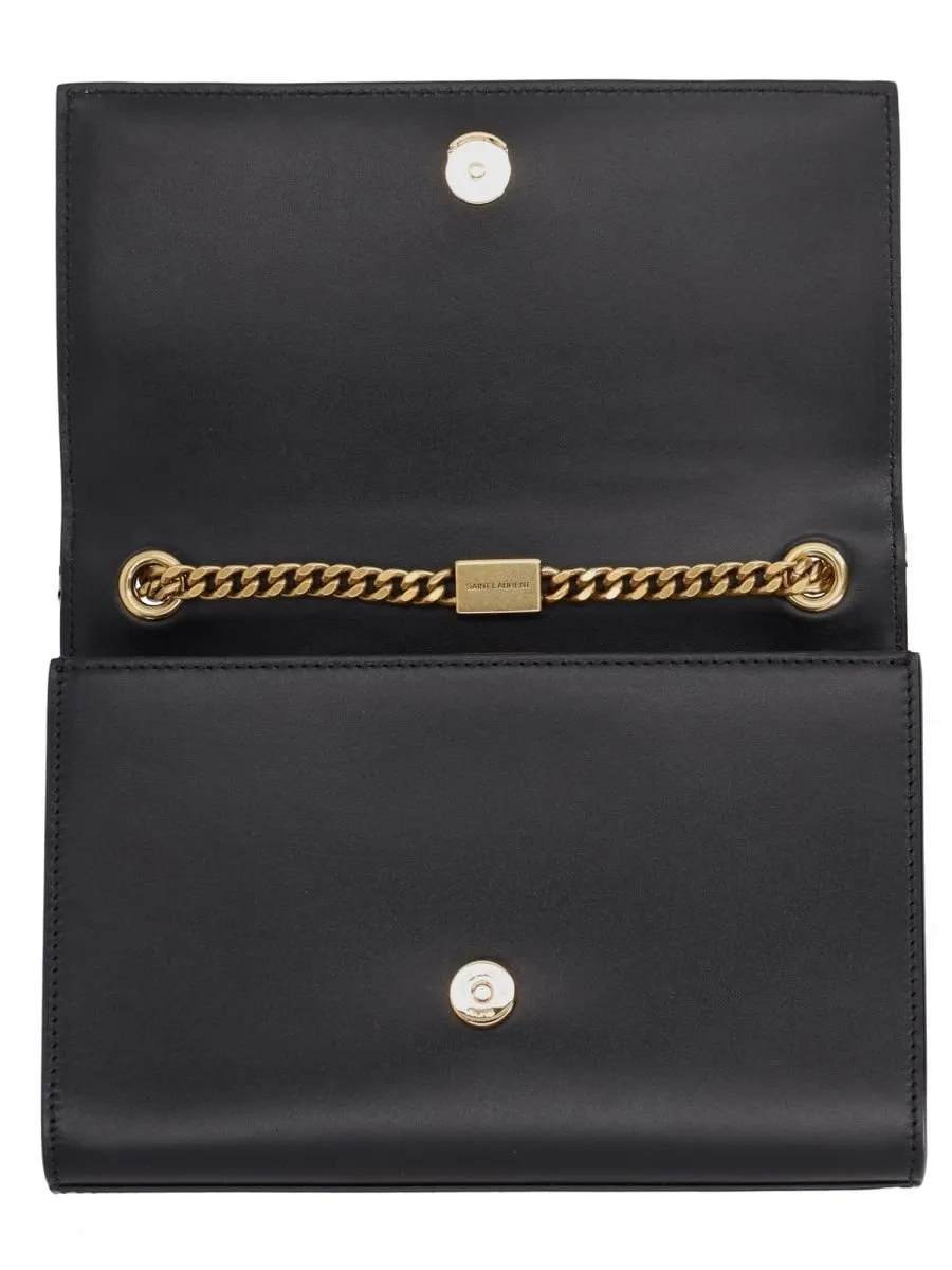 Saint Laurent Kate Logo Plaque Shoulder Bag