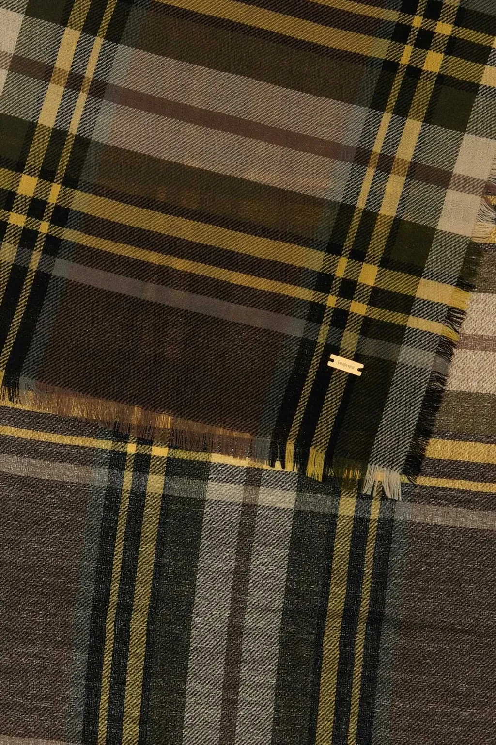 Saint Laurent Tartan Scarf