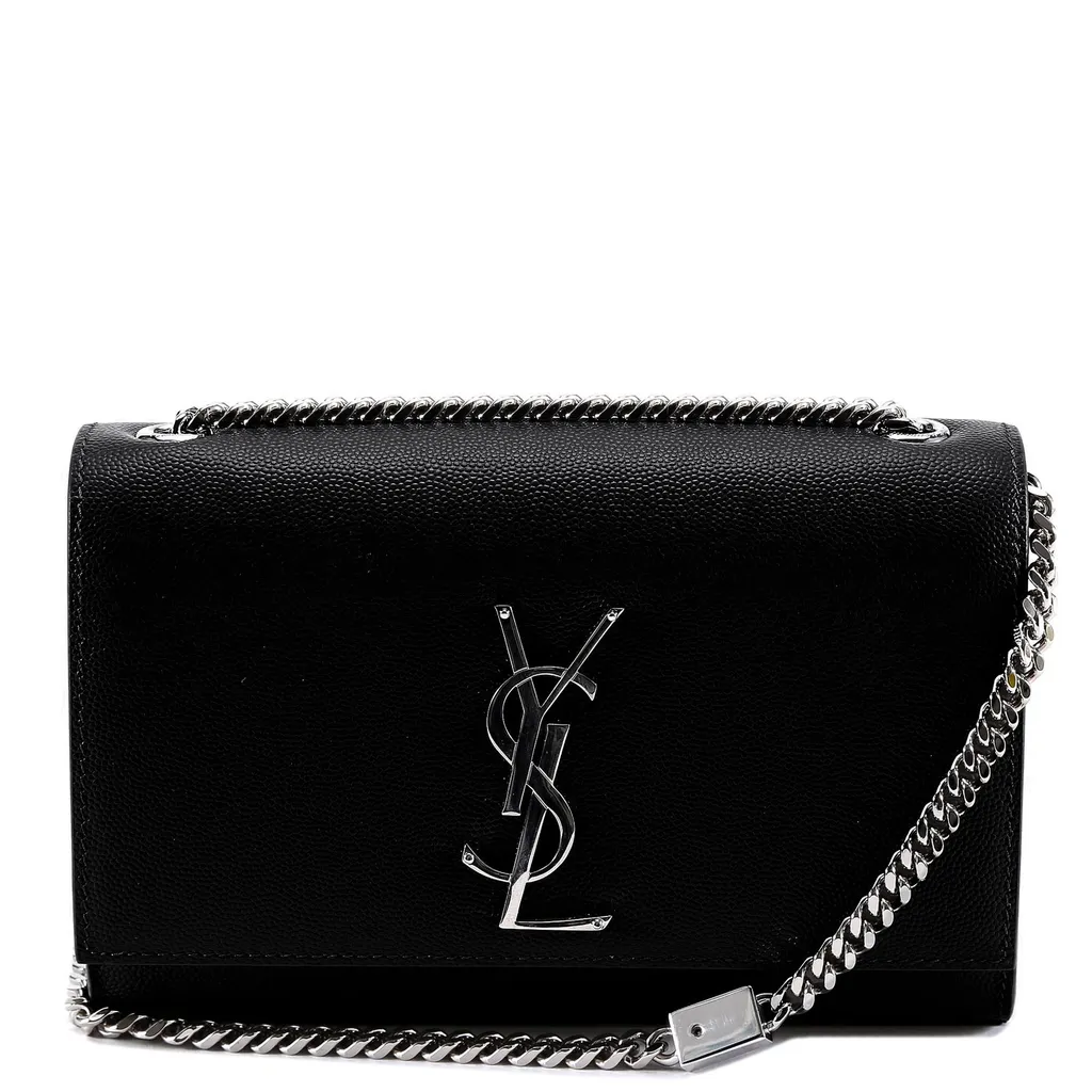 Saint Laurent Kate Logo Plaque Small Shoulder Bag