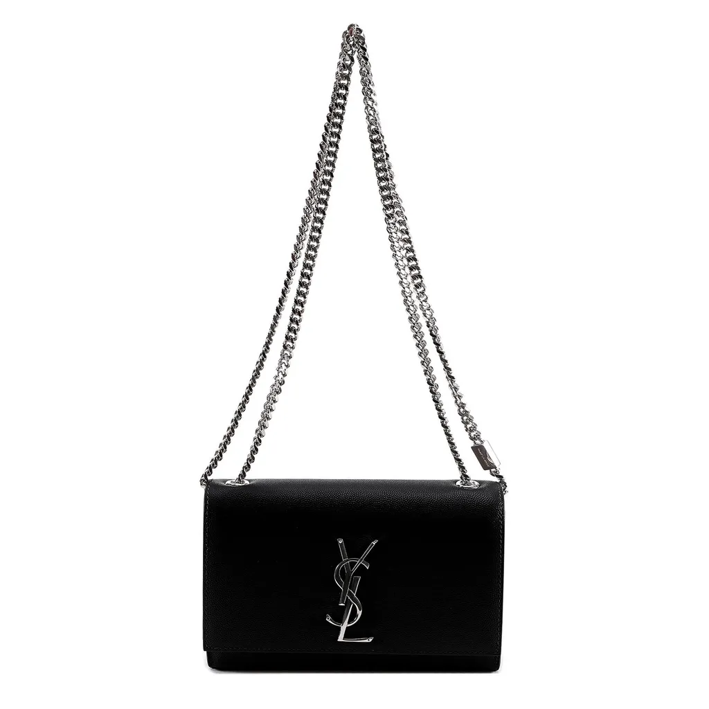Saint Laurent Kate Logo Plaque Small Shoulder Bag