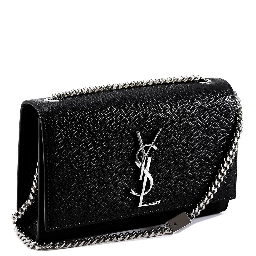 Saint Laurent Kate Logo Plaque Small Shoulder Bag