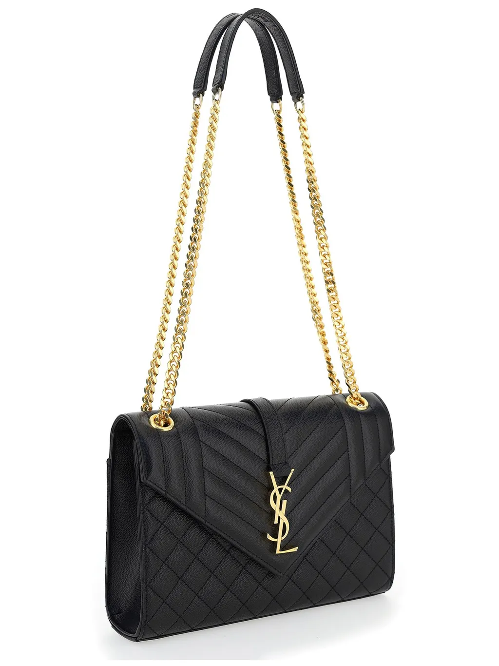 Saint Laurent Matelassé Envelope Medium Shoulder Bag