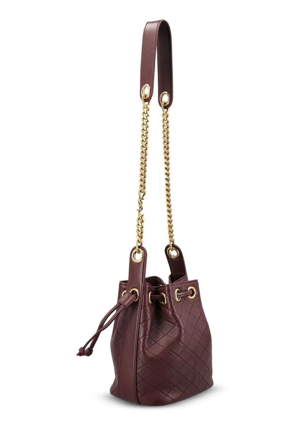 Saint Laurent Cassandre Logo Plaque Bucket Bag
