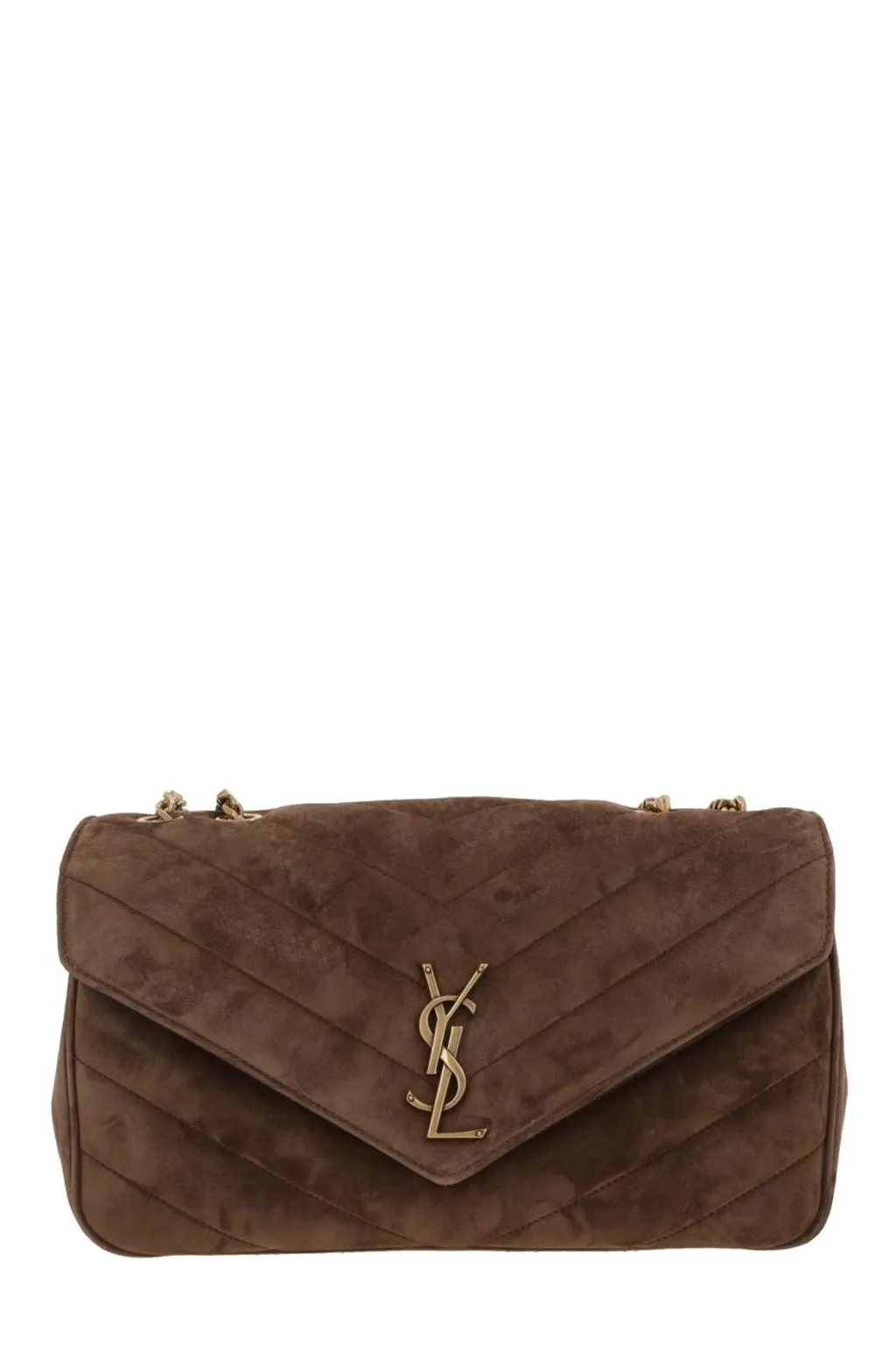 Saint Laurent Loulou Logo Plaque Medium Shoulder Bag