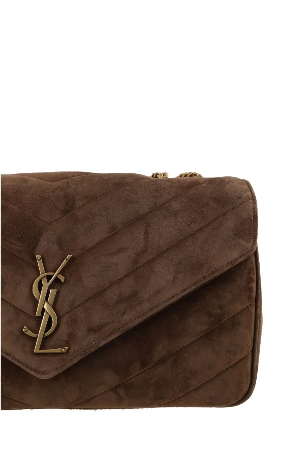 Saint Laurent Loulou Logo Plaque Medium Shoulder Bag