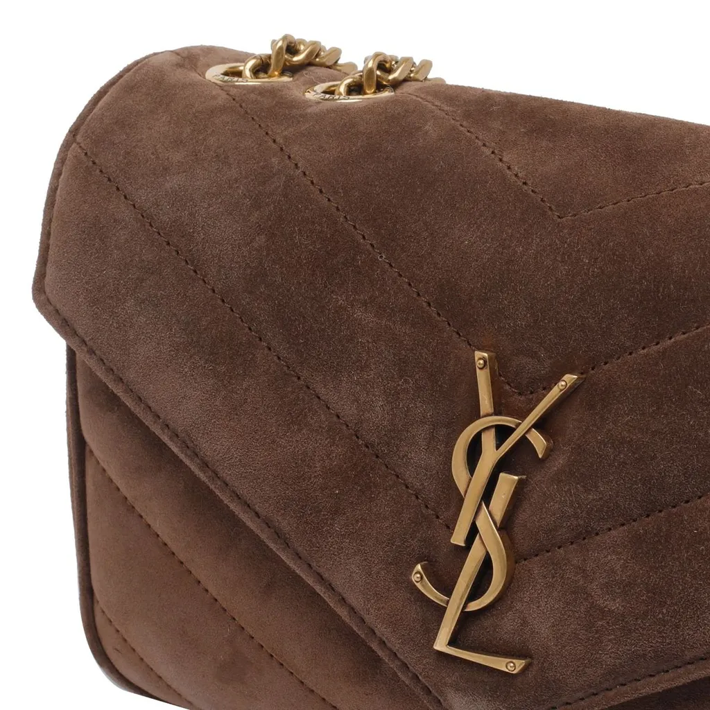 Saint Laurent Loulou Logo Plaque Small Shoulder Bag