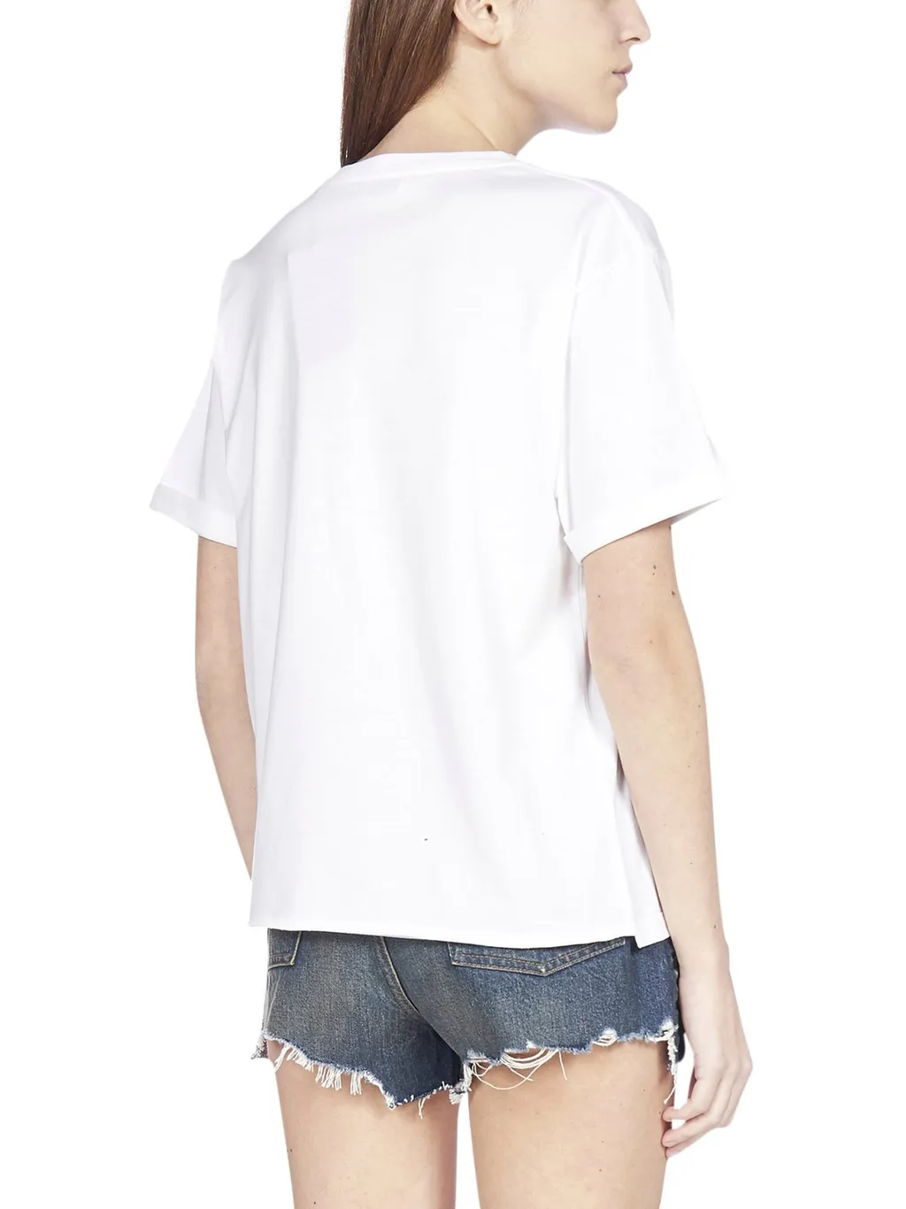 Saint Laurent Logo Printed Crewneck T-Shirt