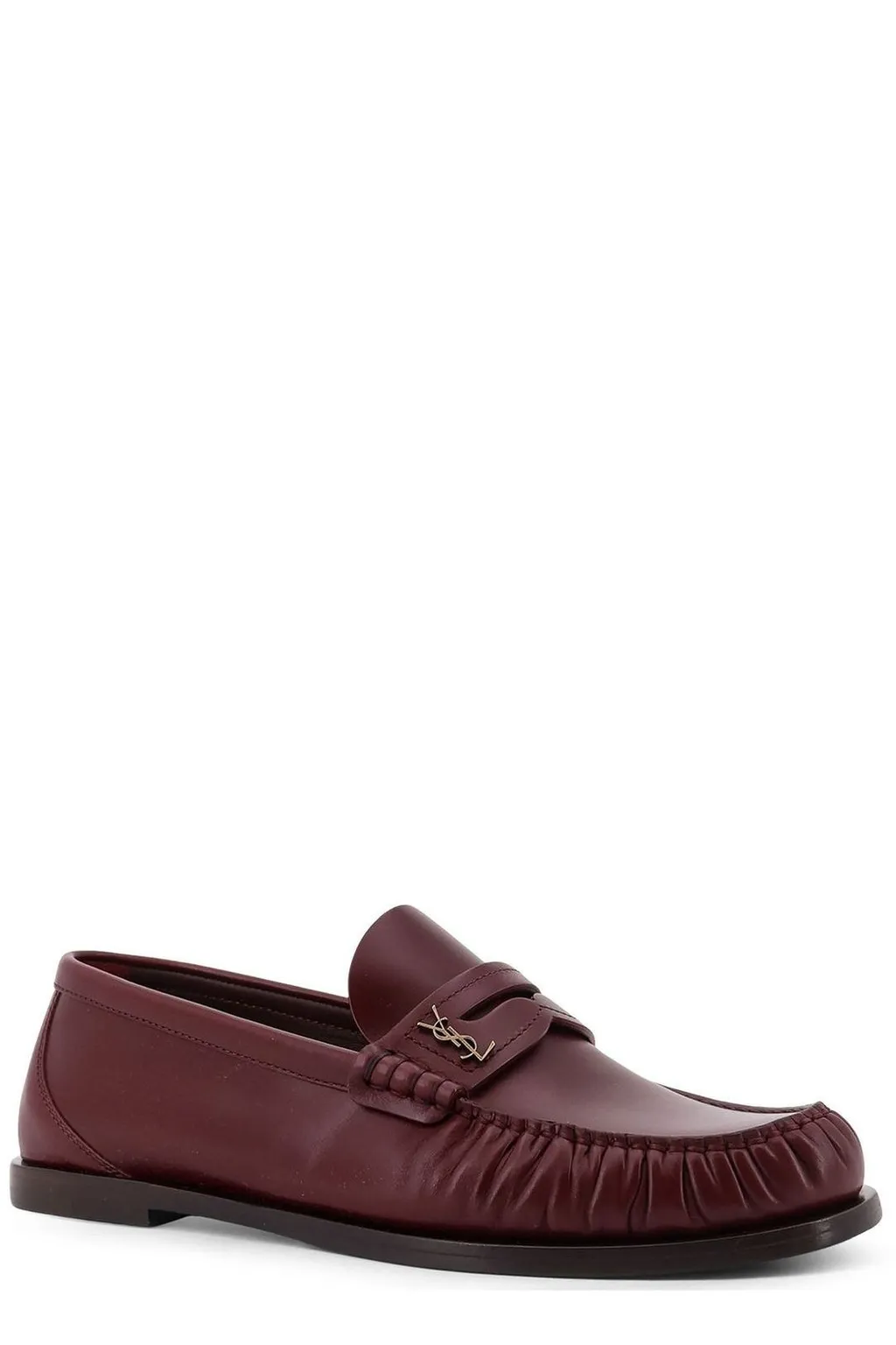 Saint Laurent Laurent Logo Plaque Slip-On Loafers