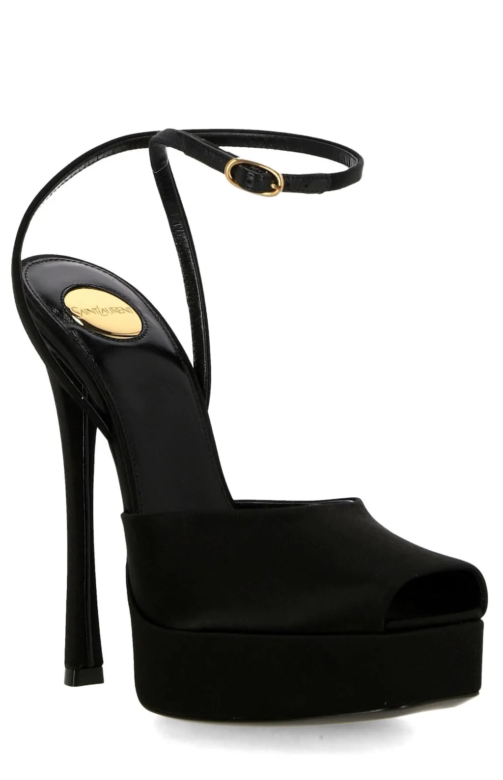 Saint Laurent La Scandale Square Open-Toe Sandals