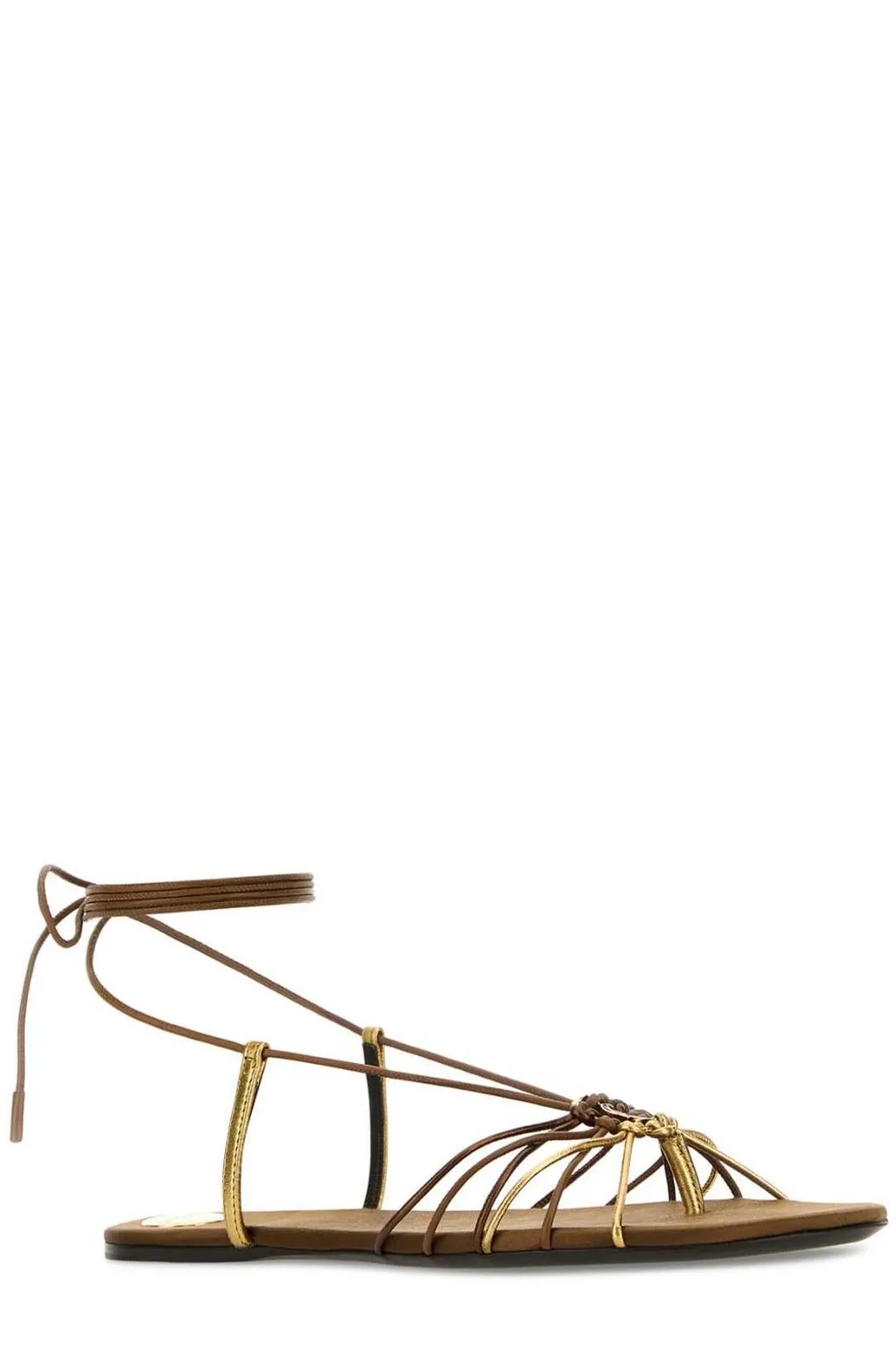 Saint Laurent Babylone Logo Plaque Flat Sandals
