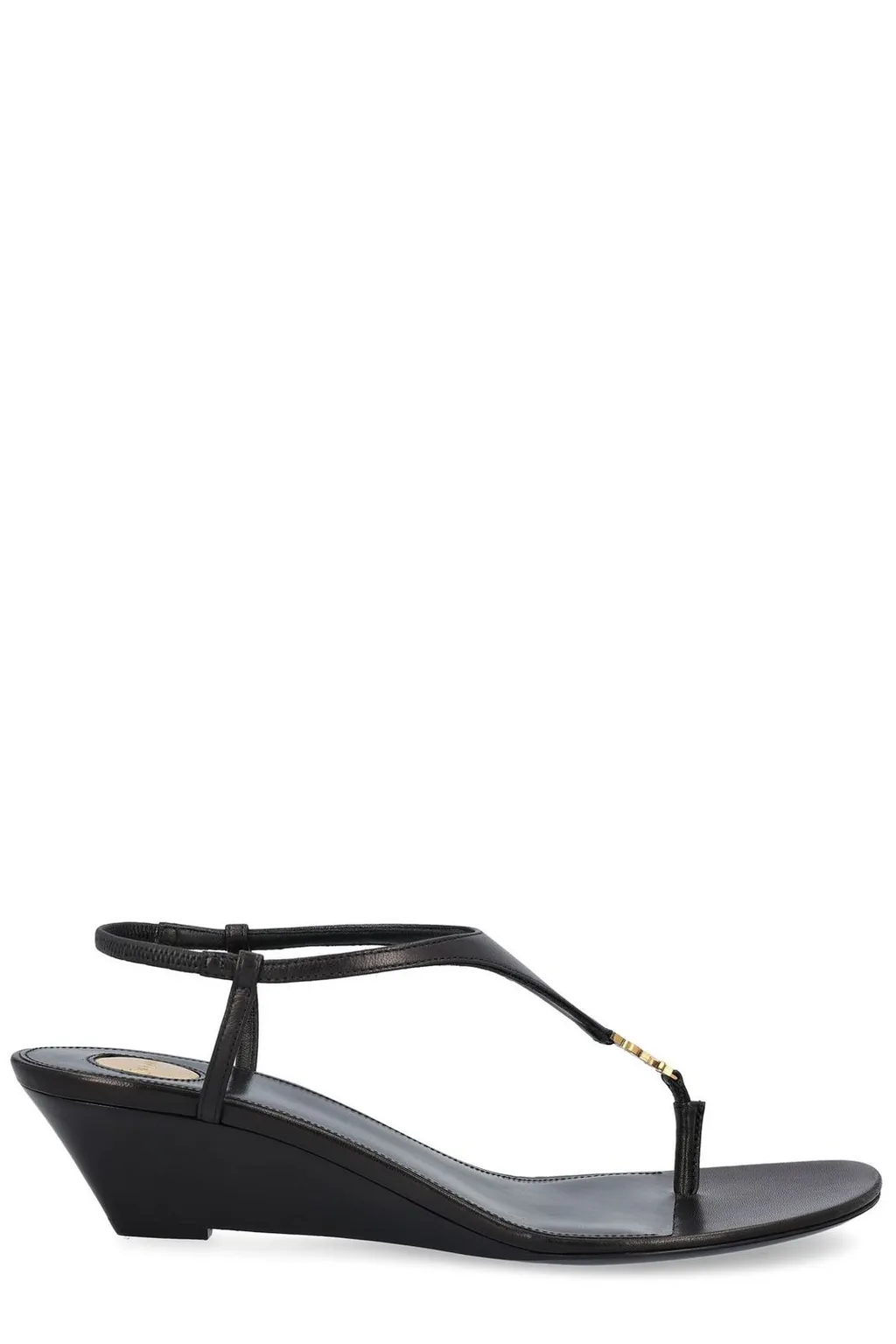 Saint Laurent Cassandra Logo Plaque Slingback Sandals