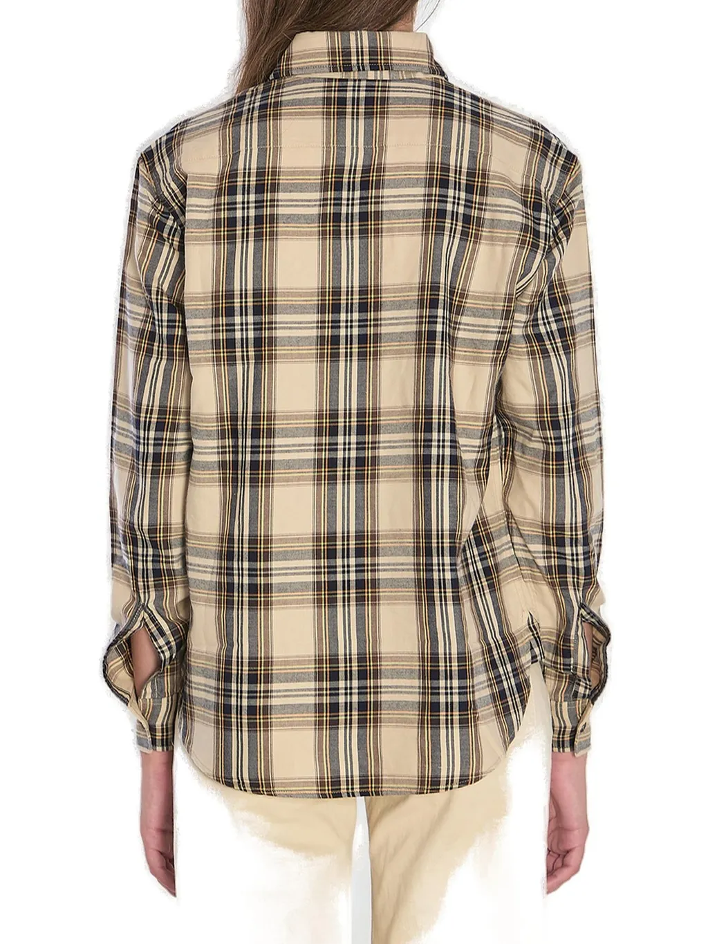 Saint Laurent Tie-Detailed Checkered Shirt