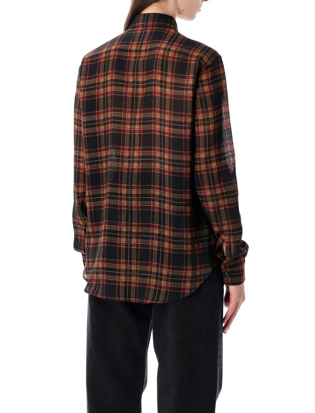 Saint Laurent Cassandre LavalliÈRe Tartan Shirt