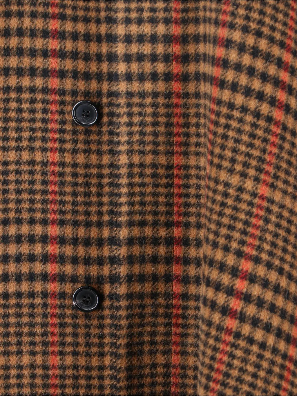 Saint Laurent Plaid Short-Sleeved Cape