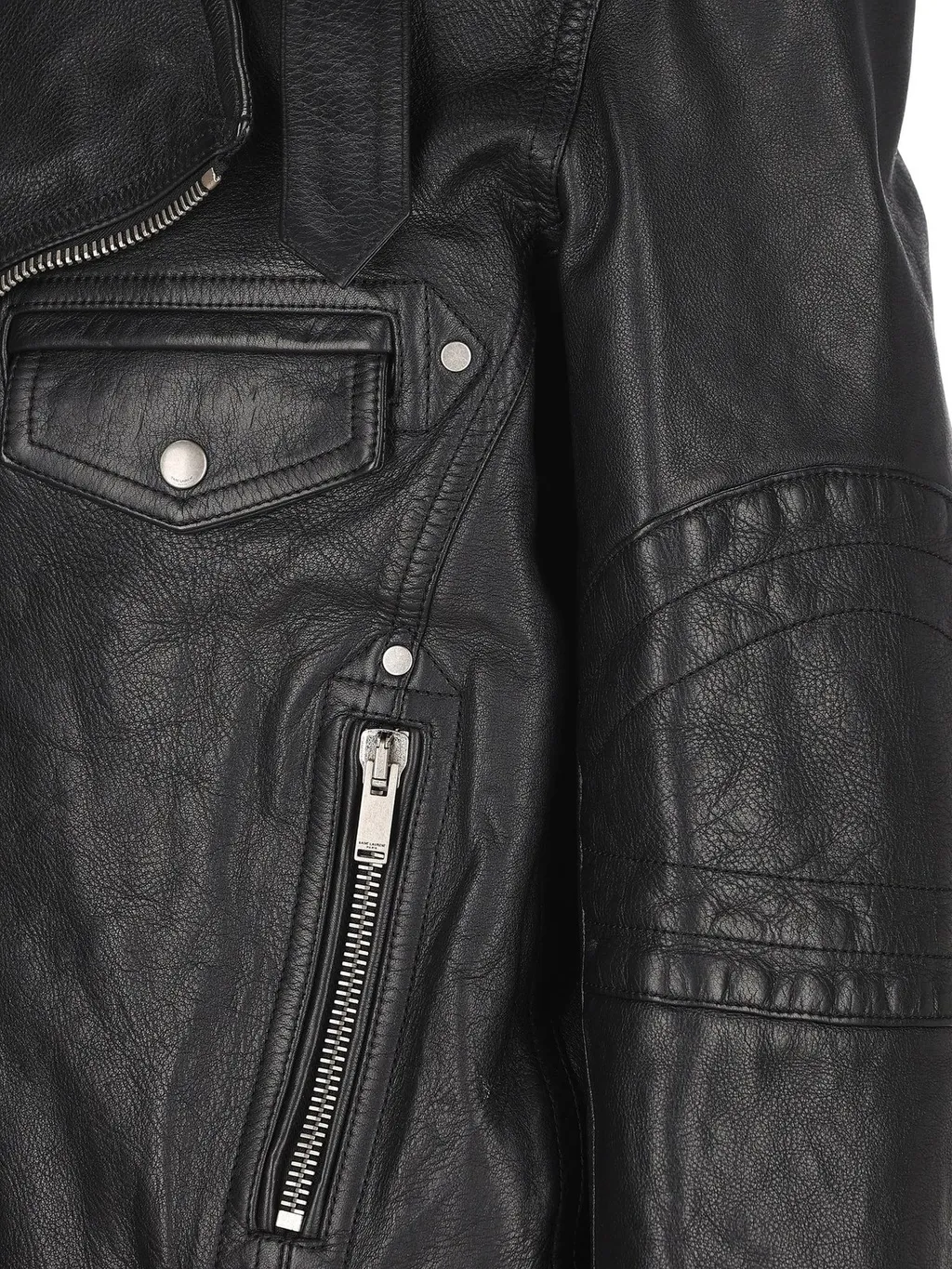 Saint Laurent Zip Detailed Long-Sleeved Jacket