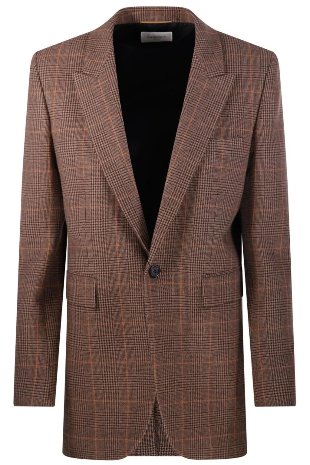 Saint Laurent Checked Single-Breasted Jacket
