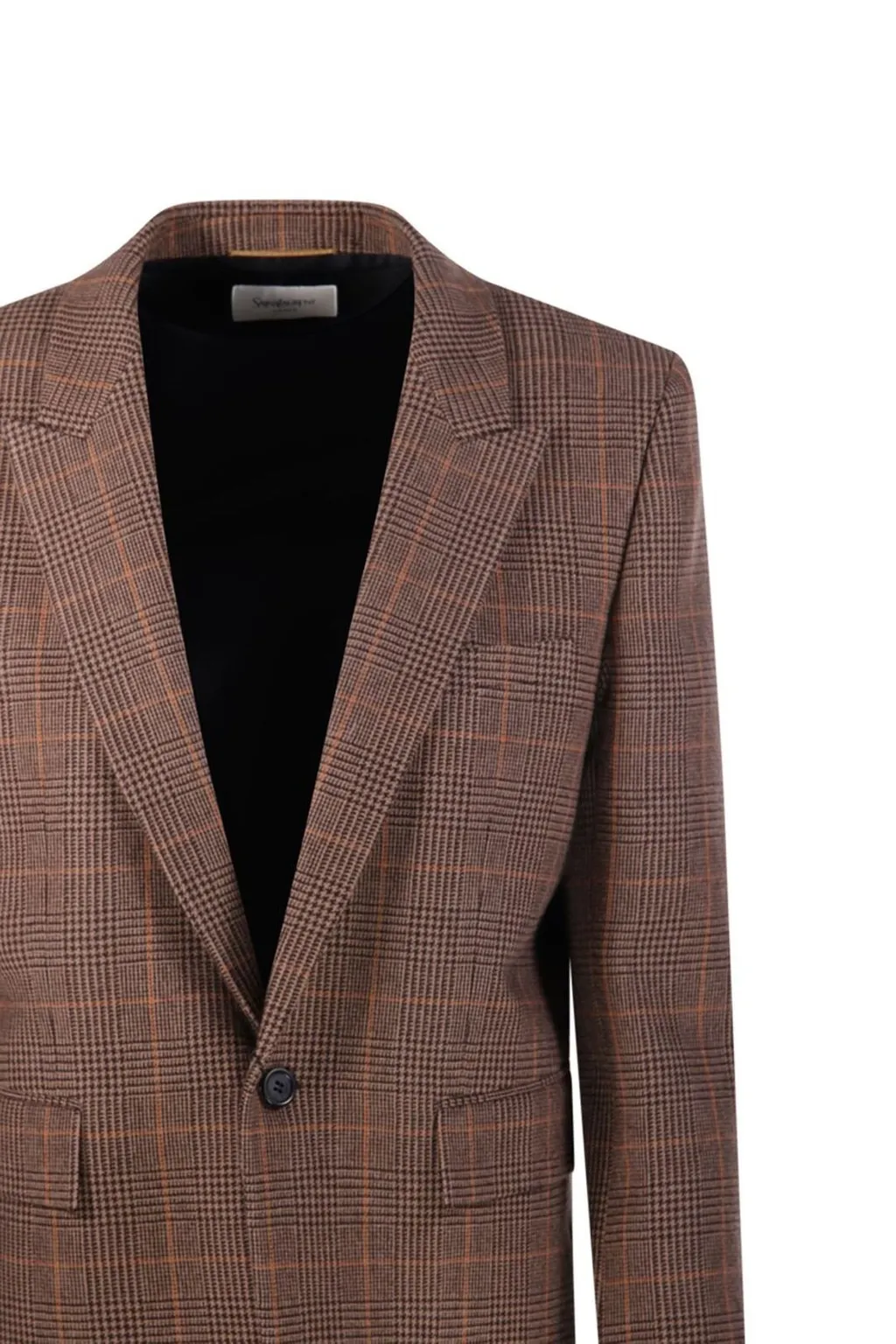 Saint Laurent Checked Single-Breasted Jacket