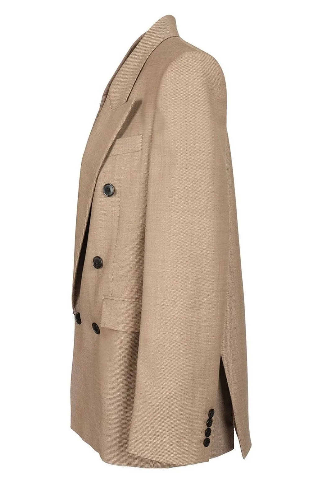 Saint Laurent Double-Breasted Long-Sleeved Jacket