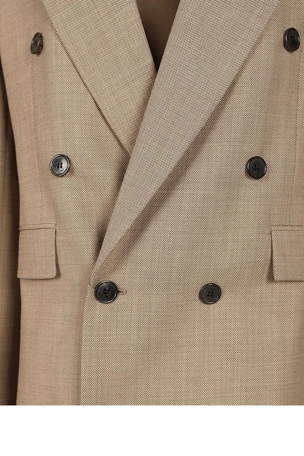 Saint Laurent Double-Breasted Long-Sleeved Jacket