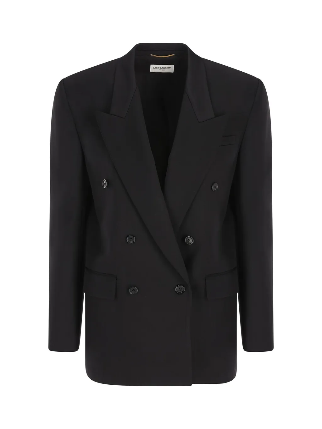 Saint Laurent Double-Breasted Long-Sleeved Jacket
