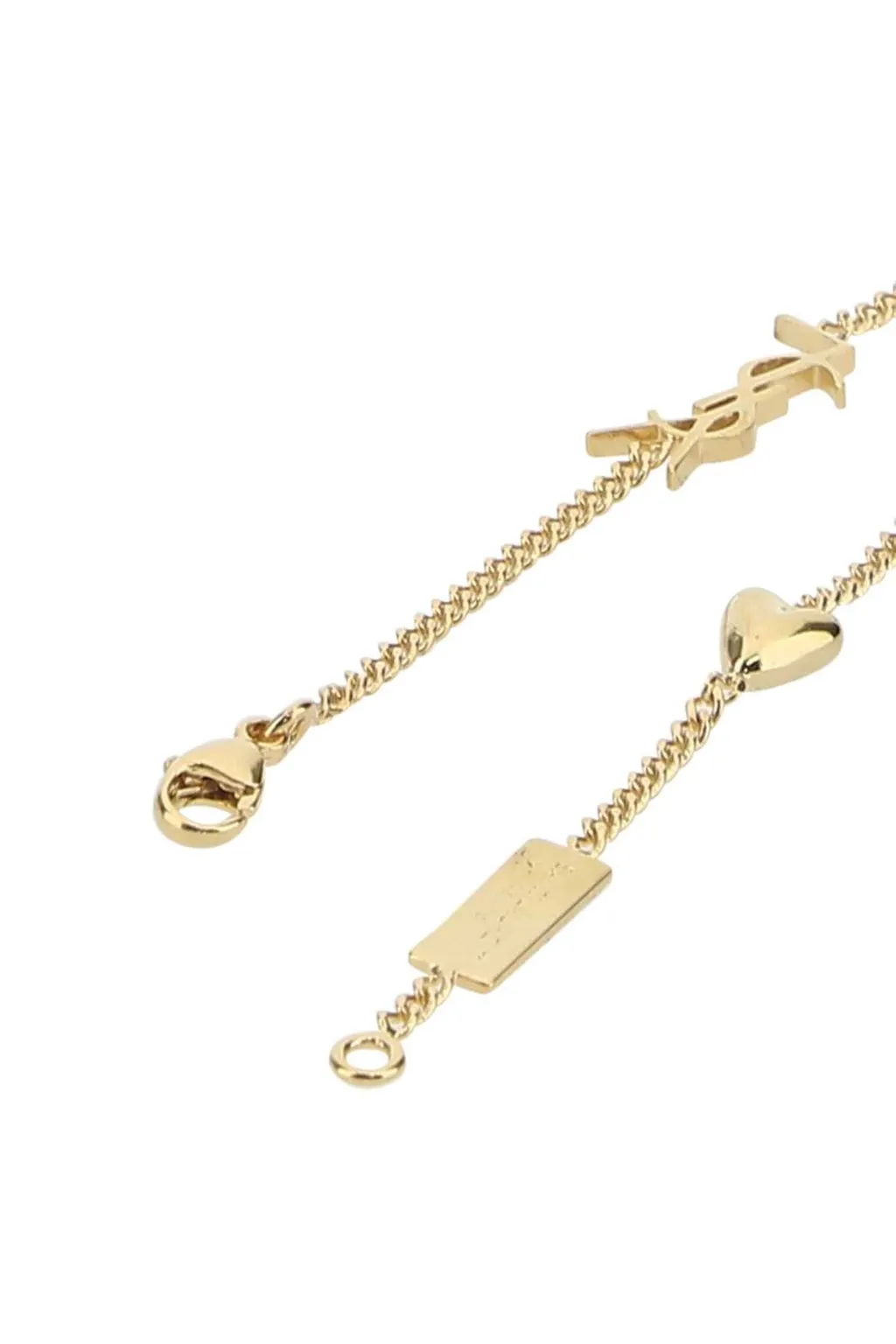 Saint Laurent Cassandre Heart Charm Bracelet