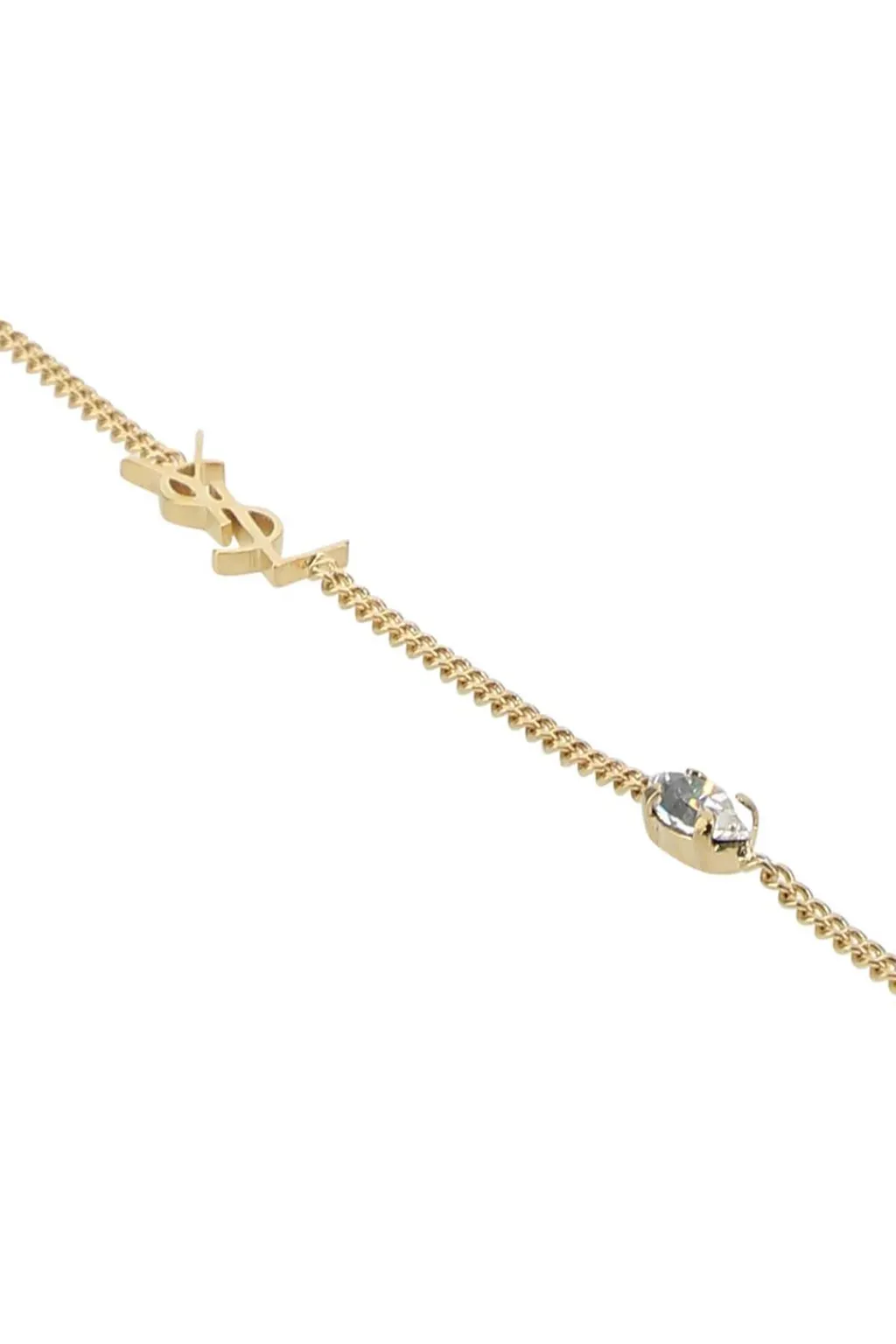 Saint Laurent Cassandre Heart Charm Bracelet