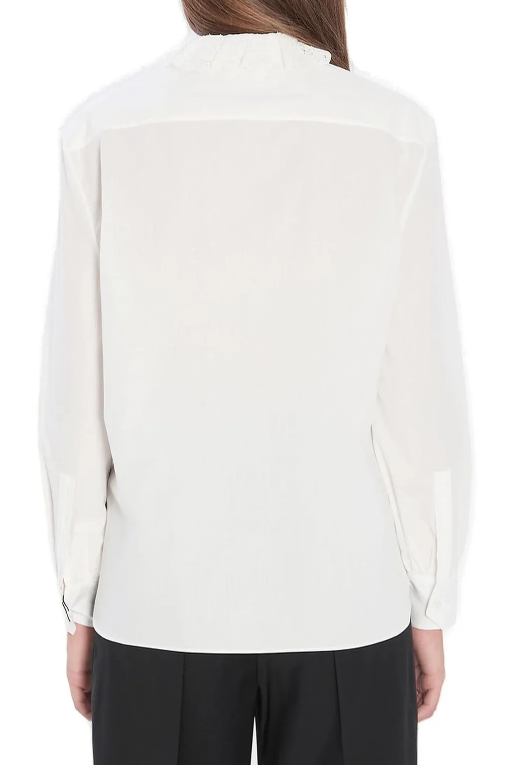 Saint Laurent Lace Collor Button-Up Shirt