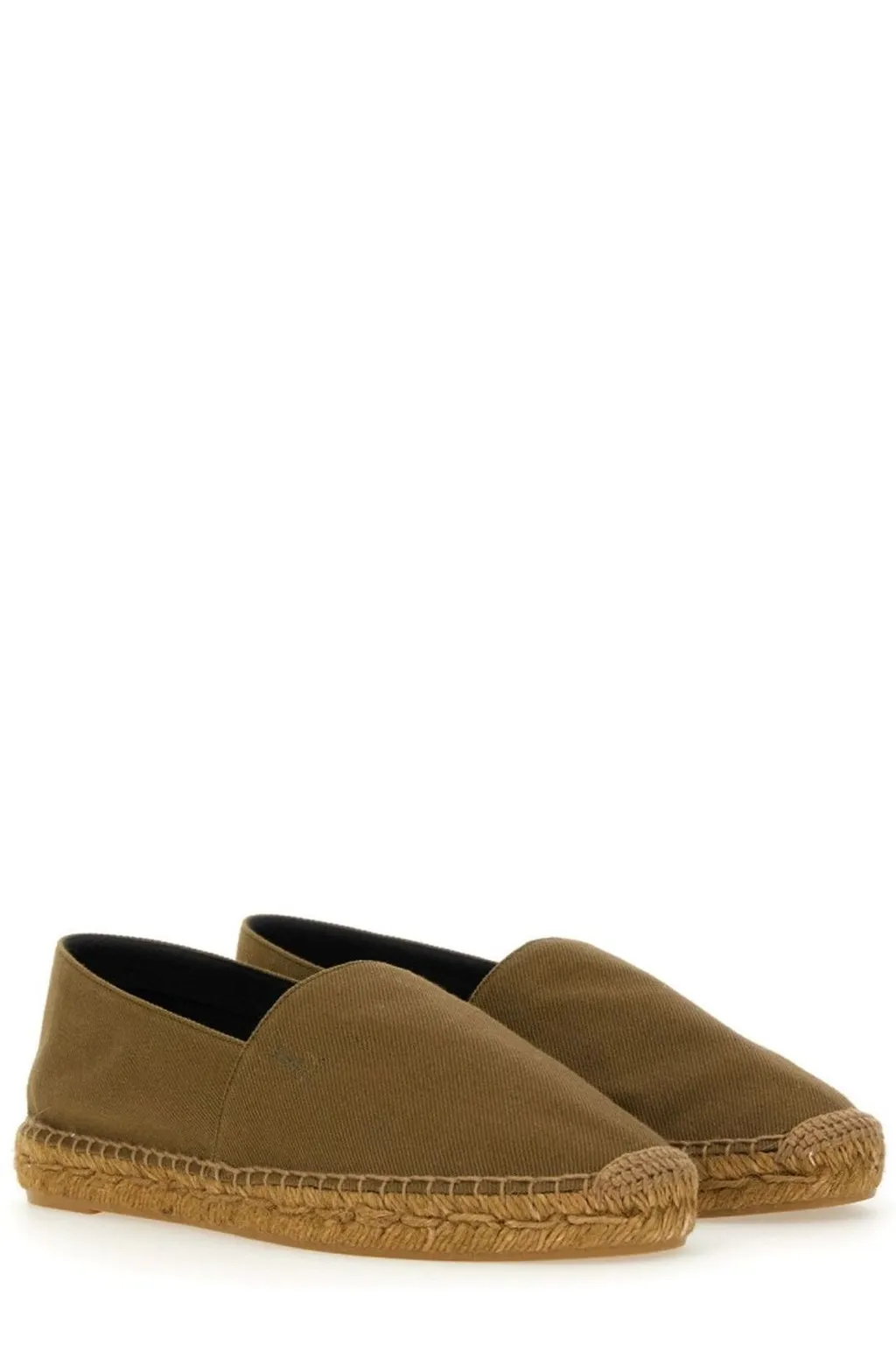 Saint Laurent Logo Embroidered Slip-On Espadrilles