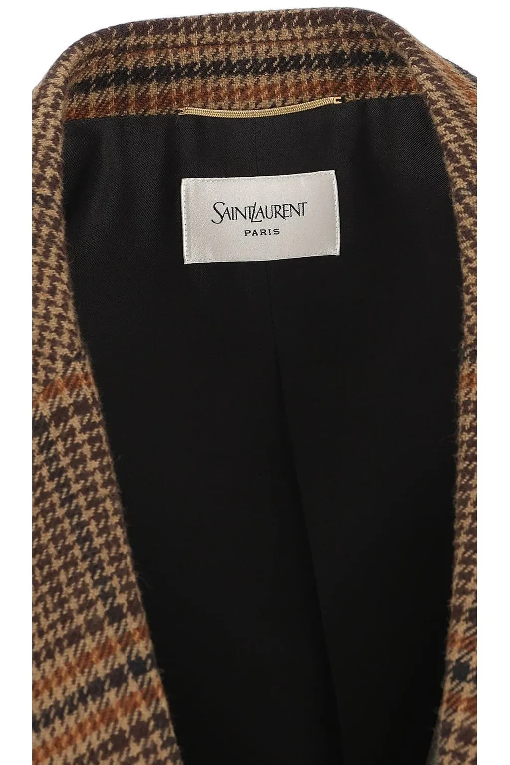 Saint Laurent Single-Breasted Checked Jacket
