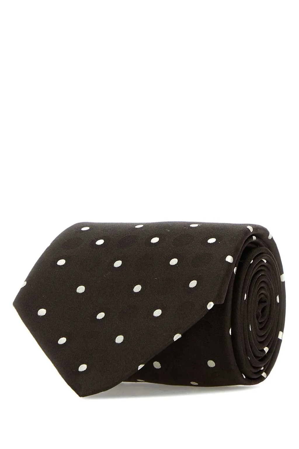 Saint Laurent Polka Dot Printed Tie