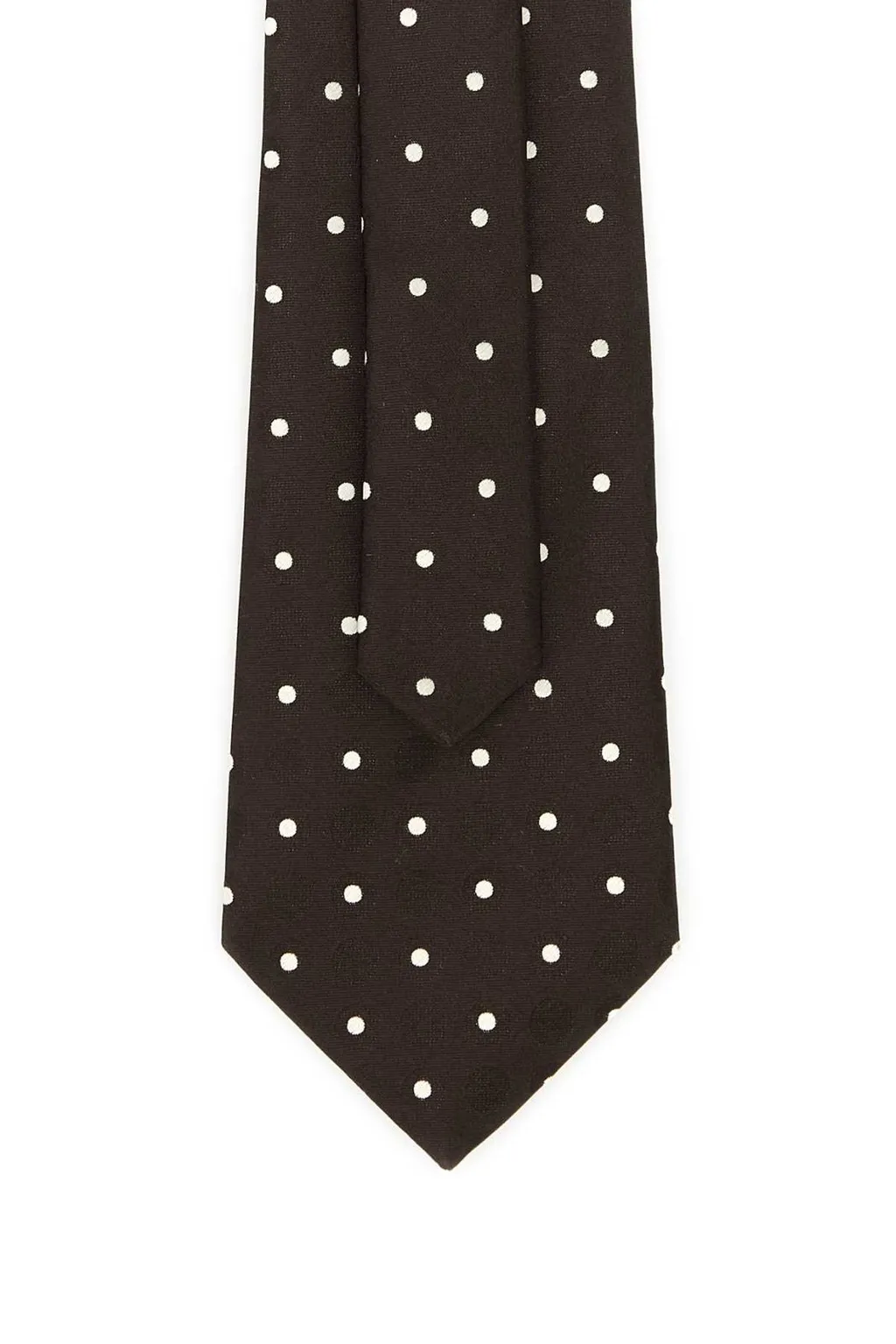 Saint Laurent Polka Dot Printed Tie