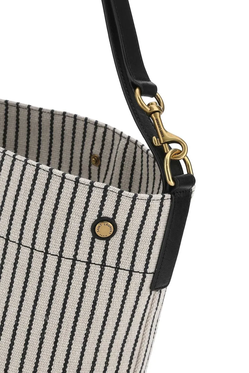 Saint Laurent Rive Gauche Striped Bucket Bag