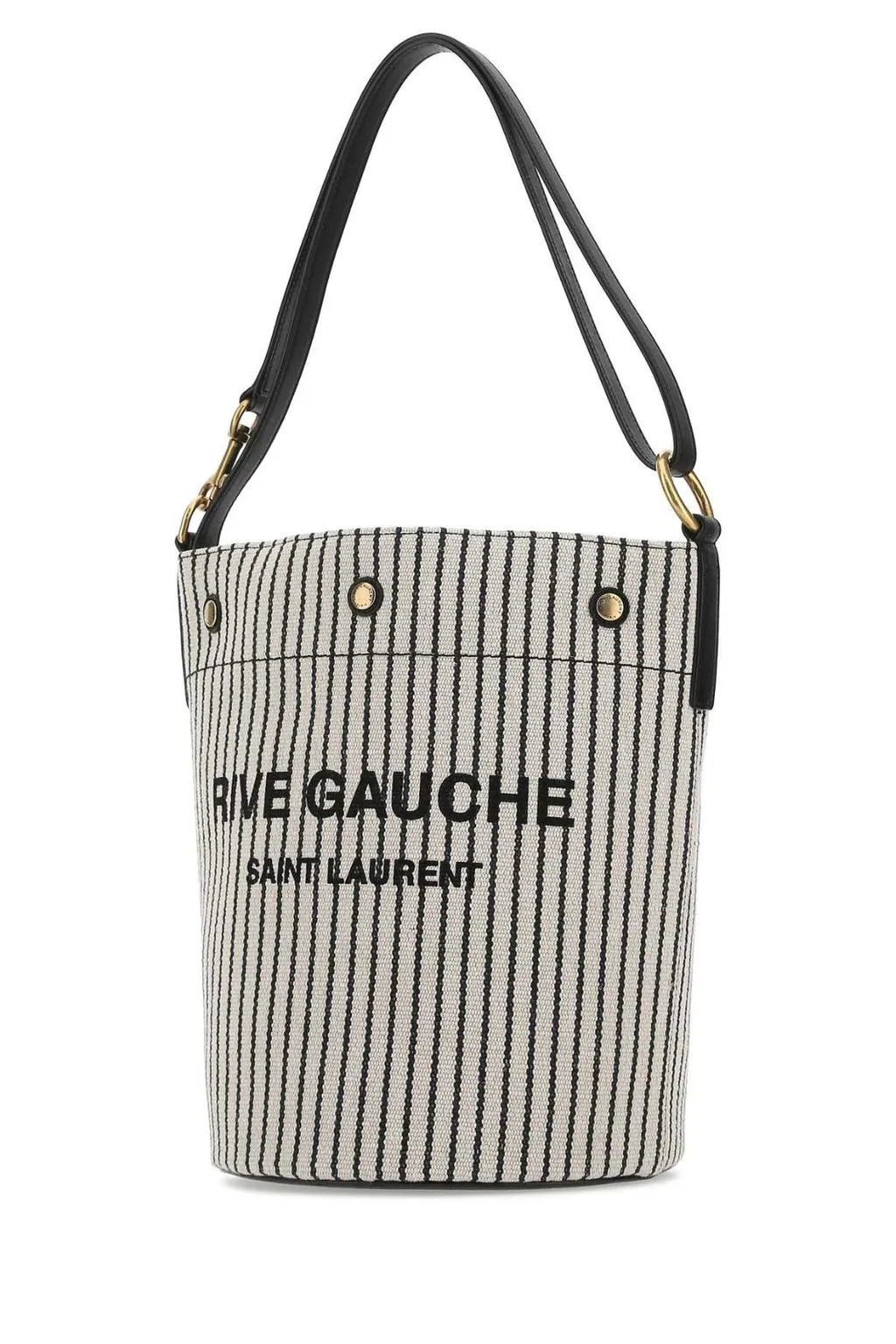 Saint Laurent Rive Gauche Striped Bucket Bag