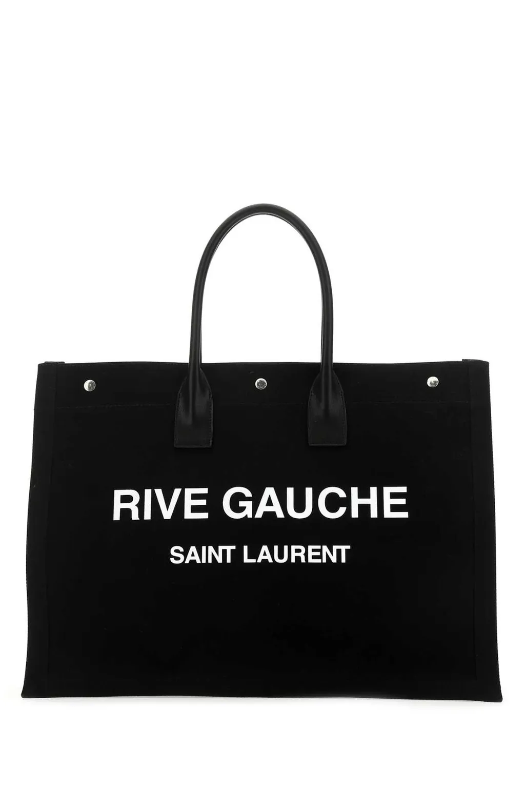 Saint Laurent Rive Gauche Logo Printed Tote Bag